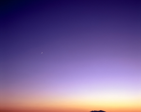 San Francisco Peaks at dusk, 1997